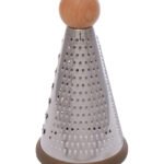 Pyramid Grater with Rounded Wooden Handle
