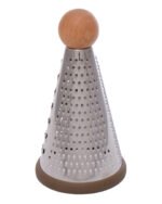 Pyramid Grater with Rounded Wooden Handle