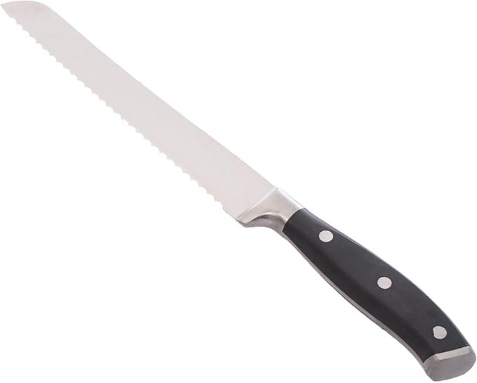 8-inch serrated stainless knife with Bakelite handle1 8-inch serrated stainless knife with Bakelite handle - Image 1