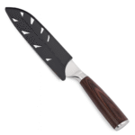 7-inch wide-blade stainless knife with ebony handle