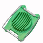 Colored plastic egg slicer with plastic handle