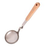 Hanging ladle 18/10 stainless with wooden handle - Image 2