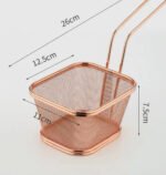 Rose Gold Potato Basket 13x11x8cm - Image 2