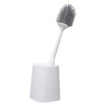 41 cm, Silicone toilet brush with stand + wall adhesive
