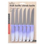 6-piece serrated knives set, colored