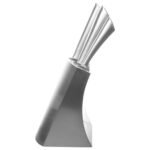 5-piece stainless knife set + stand - Image 2