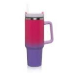 Travel Mug 1200ml Stainless + Straw Color - Image 5