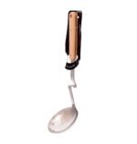 Hanging ladle 18/10 stainless with wooden handle