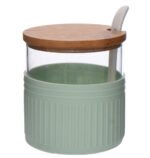 Glass Spice Jar + Colored Spoon 9cm