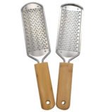 Stainless ginger–garlic grater with wooden handle - Image 3