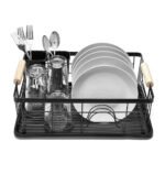 Stainless Dish Rack with Wooden Handle - Image 3