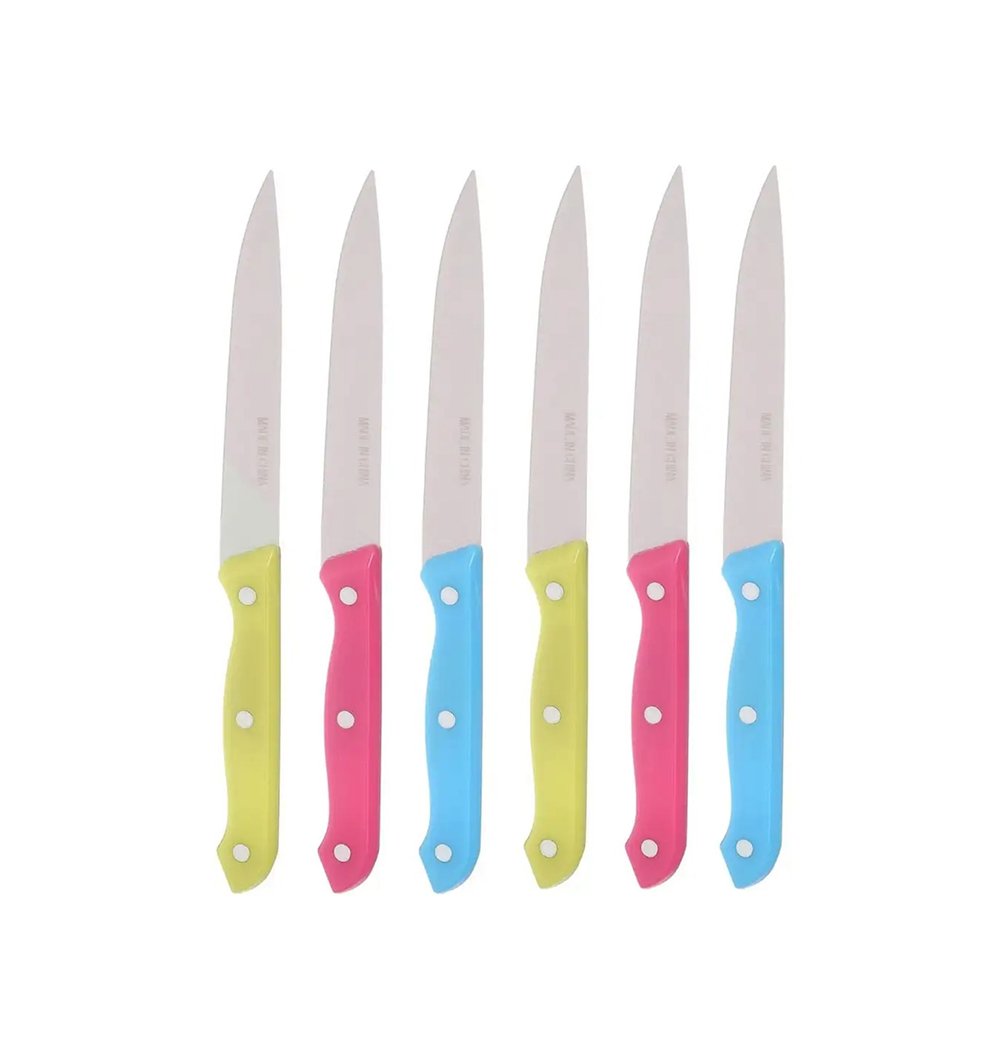 Frame 882 6-piece straight knives set, colored - Image 1