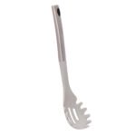 Wide stainless handle silicone pasta spoon