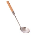 40 cm, Stainless ladle with wooden handle