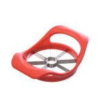 Stainless apple slicer with plastic frame and top handle - Image 4