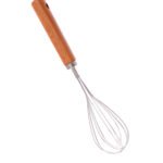 Stainless Egg Beater with Wooden Handle - Image 4