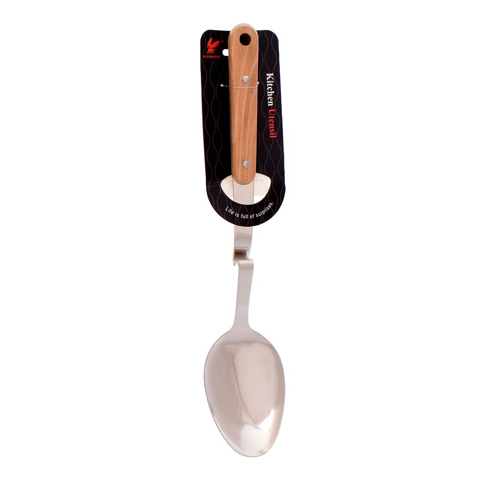 Frame 883 Hanging spoon 18/10 stainless with wooden handle - Image 1