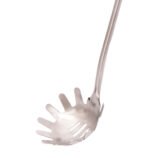 Bakelite handle stainless pasta spoon - Image 4