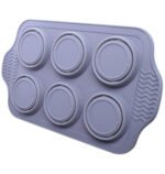 Foldable Silicone Cupcake Mold 6-Cup - Image 4