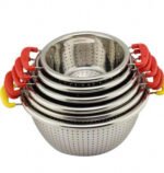 Colored Handle Pasta Strainer - Image 4