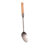 18/10 stainless spoon with wooden handle, 40 cm