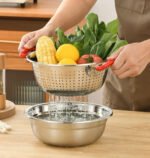 Colored Handle Pasta Strainer