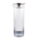 1300ml, Ribbed Jug Transparent