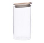 Glass Spice Jar with Wooden*Silicone Lid